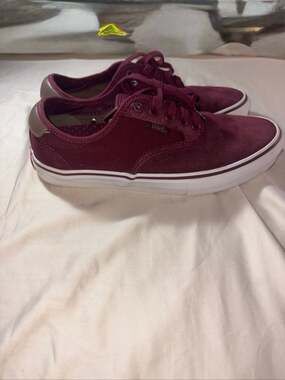 Vans Chima Ferguson Pro Port Royale Suede Maroon Skate Shoes Size 8